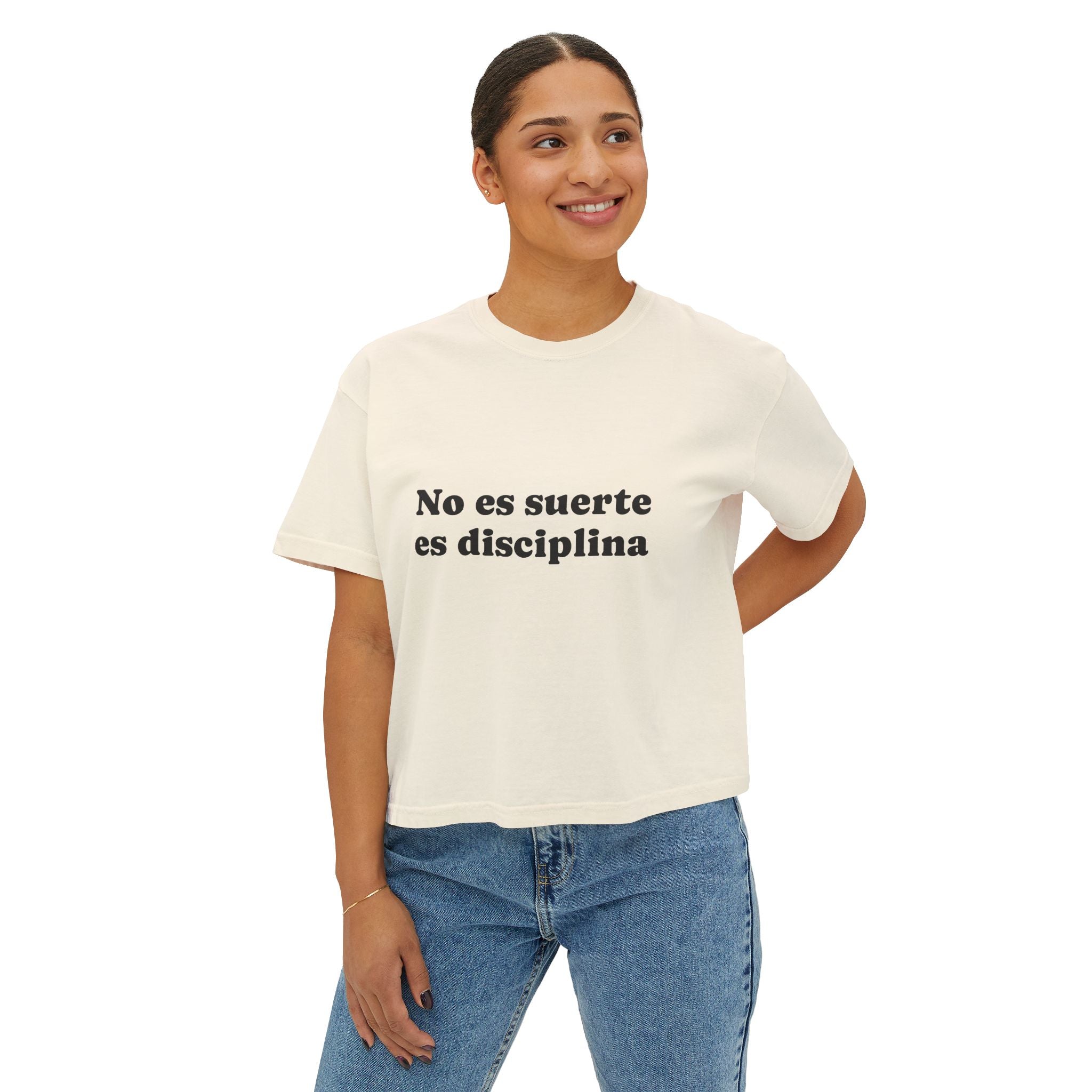 No es suerte es disciplina Boxy Tee T‑Shirt