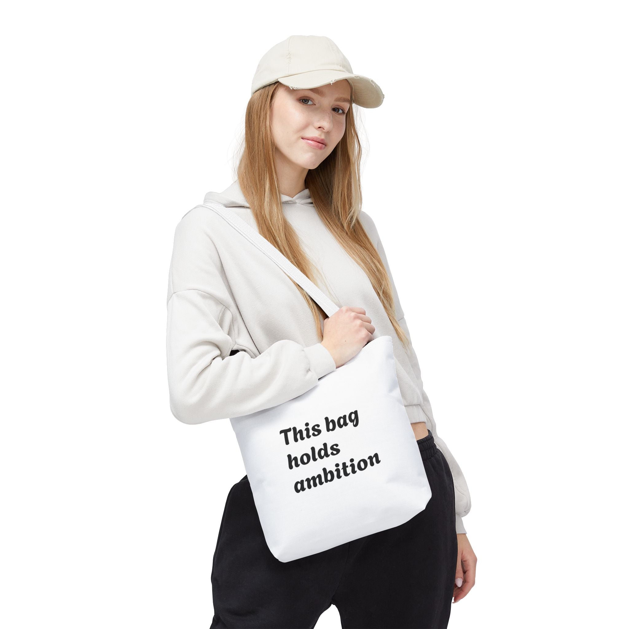 Ambition Tote Bag — "This bag holds ambition" Inspirational Canvas Tote